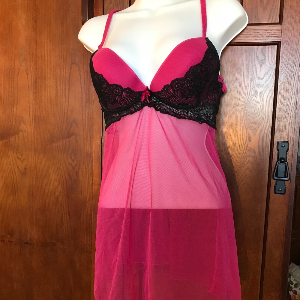 Pink/Black Lingerie, SzM.                13E-06GAD